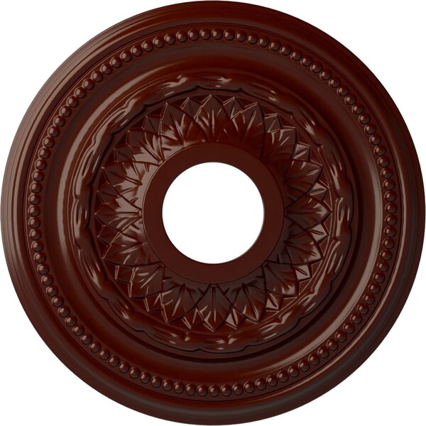 Ekena Millwork Galway Ceiling Medallion (Fits Canopies up to 3 1/4"), 15 3/4"OD x 3 1/4"ID x 1"P, Brushed Mahogany CM15GABMF - main